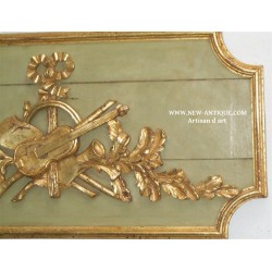 Pair of French Tumeau mirror Louis XVI for two firplaces