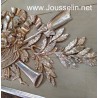 Fronton haut de porte vintage antique feuille d argent