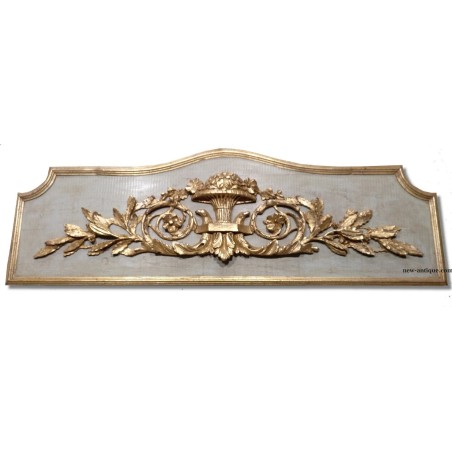 Boiserie de madera louis XVI Larga gris