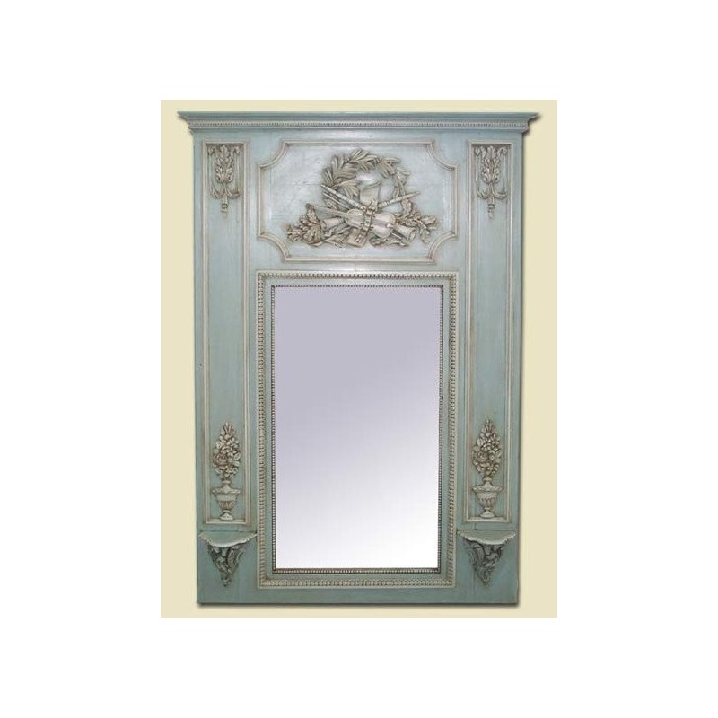 French Tumeau mirror Louis XVI with small console