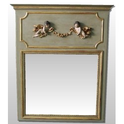 French Tumeau mirror Louis XVI with angels
